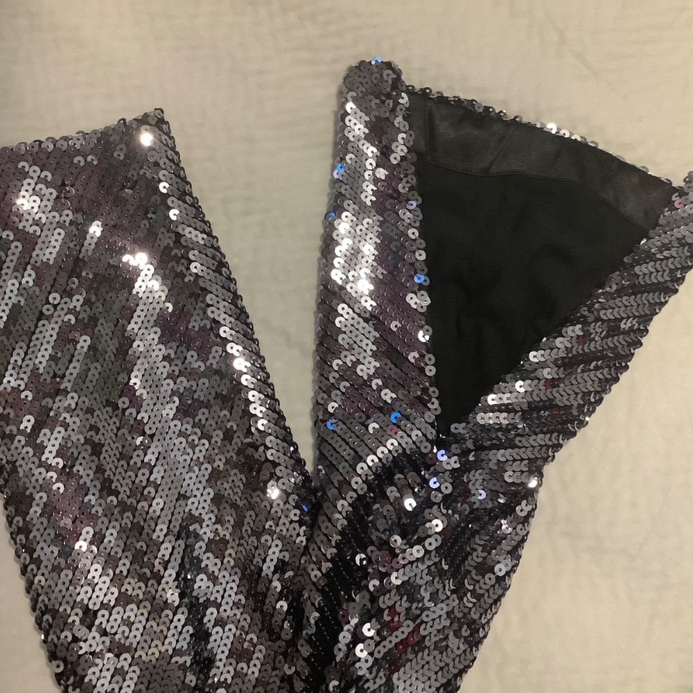 La ROK silver sequin pants Large - Picture 5 of 10
